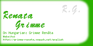renata grimme business card